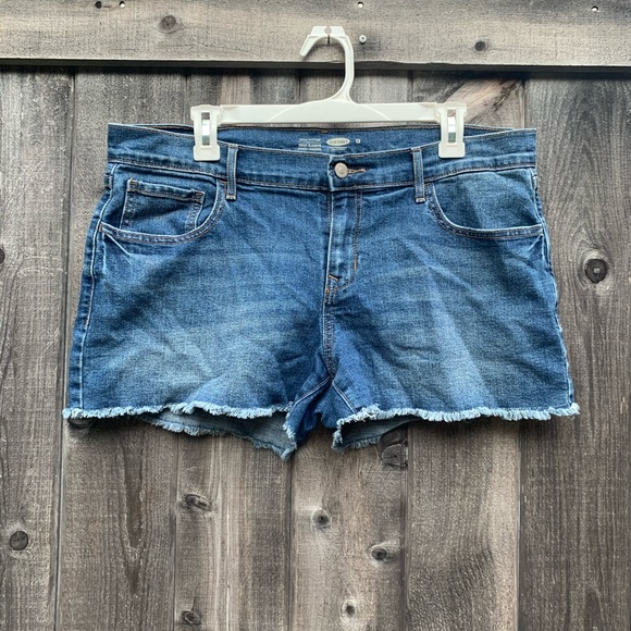 fitted jean shorts